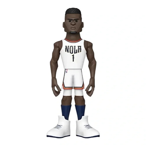 FUNKO GOLD ZION WILLIAMSON NEW ORLEANS PELICANS HOME UNIFORM NBA NEW‎ - Picture 2 of 8